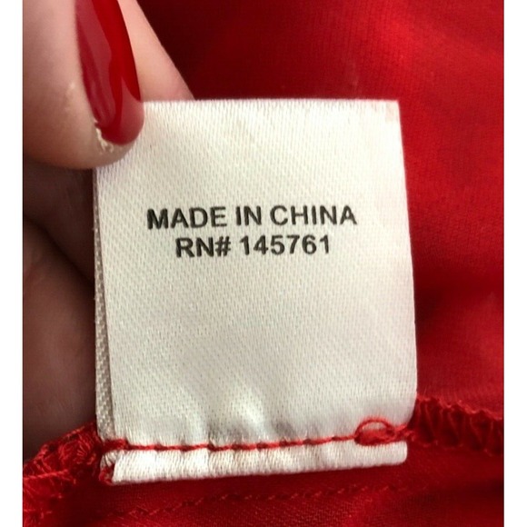 REVOLVE Devlin Carrie Women's Dress Red Ditsy Floral Off Shoulder M - Picture 11 of 15